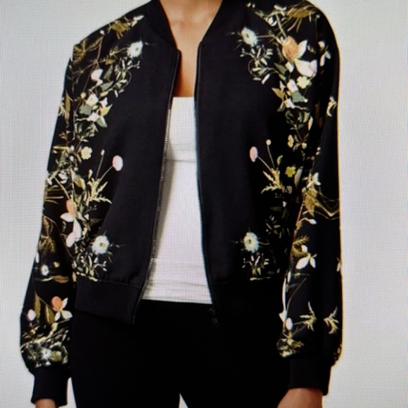 RACHEL RACHEL ROY FLORAL BOMBER JACKET SIZE MEDIUM - Picture 10 of 10
